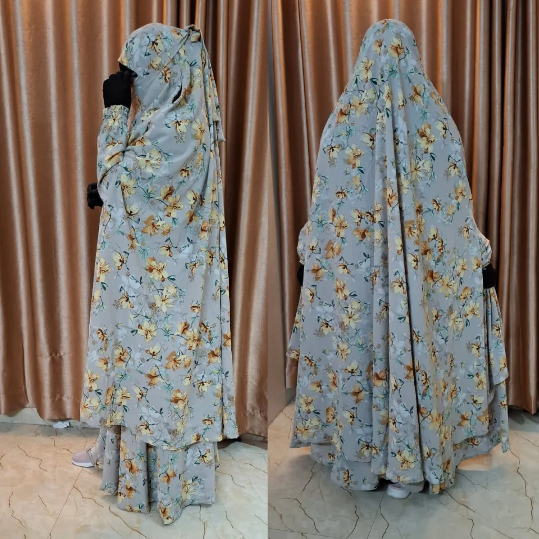 Cherry Georgette Fabric Khimar Scarf Set CG117